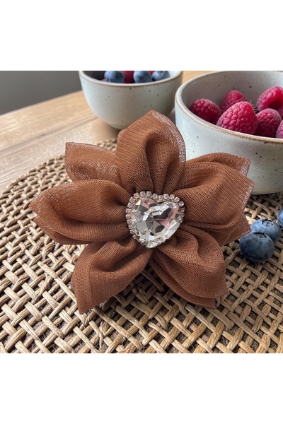 alsaccessories Cataramă cu clips din zircon, cu margini pătrate, cu două stra...