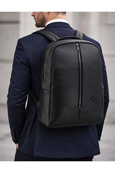 deri,se club Μαύρο Unisex σακίδιο πλάτης με έξοδο ακουστικών, χαρτοφύλακα και...