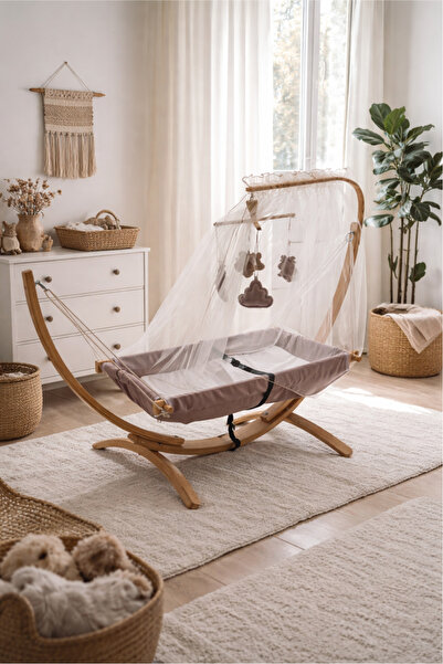 BebeK on For Ahşap Bebek Hamağı (Sallanabilir-Sabitlenebilir ) GRİ MİNDERLİ -...