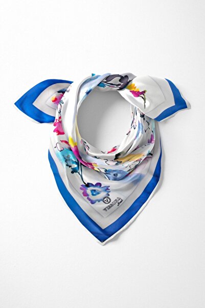Vissona %100 İpek Kadın Desenli Bandana 80x80