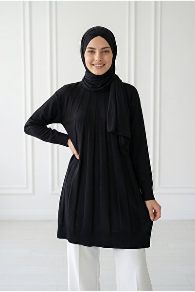 BENAHOLL Lamista Αυτοδιαγωνιζόμενη Κρύα Ροπή Τουνίκ-SY3190 Μαύρο