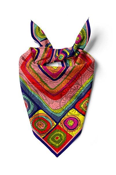 Vissona Göz Desenli İpek Bandana