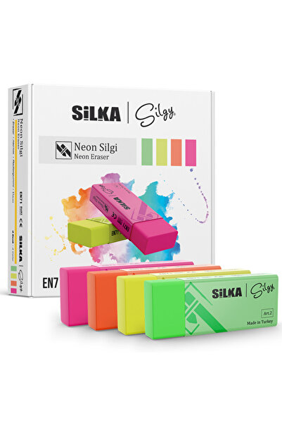 Silka ممحاة طلابية نيون 4 ألوان (30 ليو) آرت.23