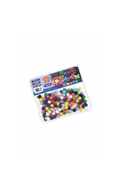 Rubenis Pon Pon 10 MM 6 Χρώματα Μεταλλικό 100 Τεμάχια 5070