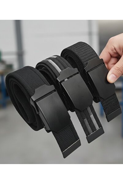 Deribond 3 Adet Kemer Siyah Erkek Palaska Tarzı