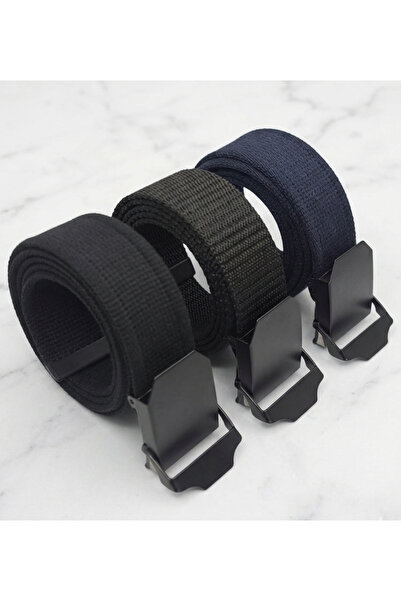 Deribond 3 Τεμάχια Μαύρη Ανδρική Ζώνη Palaska Style