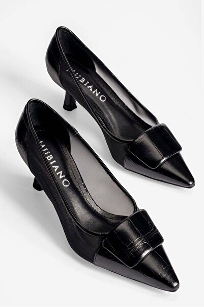 Mubiano Γυναικεία παπούτσια με τακούνι κροκόδειλου στυλ στιλέτο με λεπτομέρει...