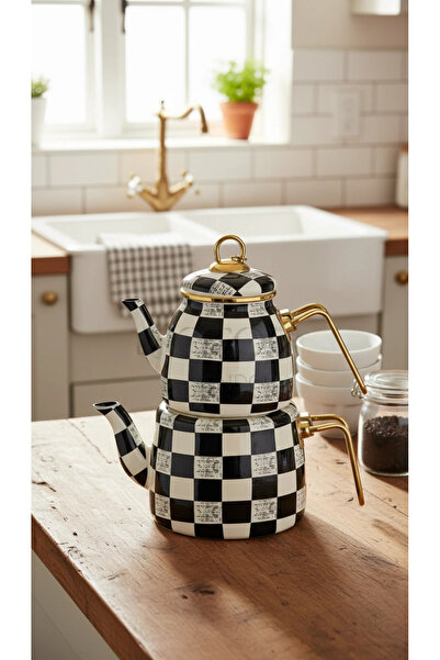 Nishev Elite Class Kırık Mermer Çaydanlık Takımı Özel Tasarım