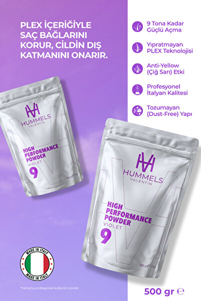 Hummels Valentin Saç Açıcı Toz (Violet-Mor) Yüksek Performanslı 9 Ton Açma - ...