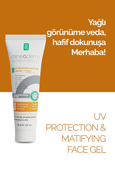 mineaderm Akne Karşıtı Ve Matlaştırıcı Güneş Kremi SPF 50+/uv Protection & Mattifying Face Gel Spf 50+