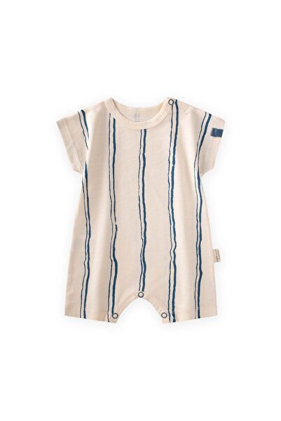 Cigit Ριγέ Ολόσωμη φόρμα 0-3 ετών εκρού