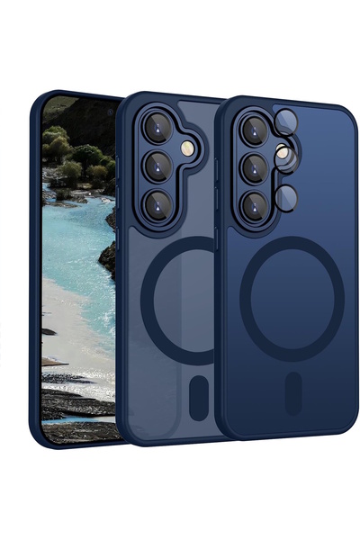 m.tk moveteck Samsung Galaxy S25 Fe Kılıf Kamera Çıkıntılı Magsafe Şarj Deste...