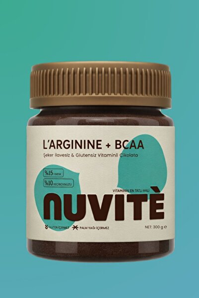 NUVITE L-ARGININE+BCAA VITAMINLI KECIBOYNUZLU FINDIK KREMASI 300GR