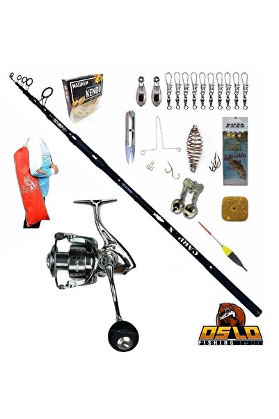 Oslo Carp-x 390cm 3,5lbs Oslo Shark 6000 Profesyonel Surf Sazan Kıyı Olta Tak...