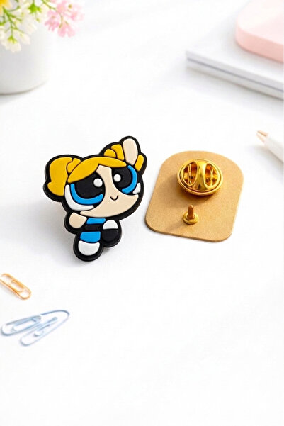 excarpin Powerpuff Girls Bubbles Şık ve Estetik Broş Rozet
