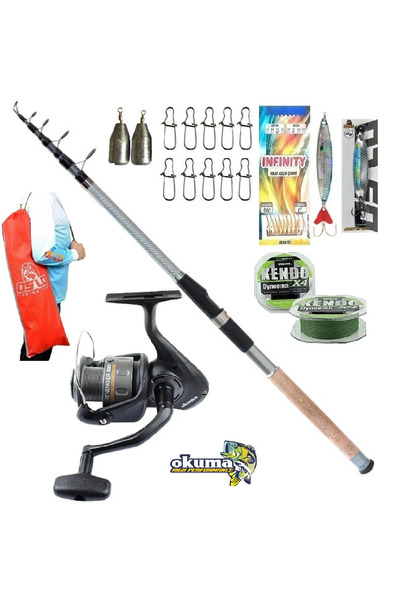 Okuma Revenger Rv-40 Remixon Carbo-x 270cm 60-120gr Tele Spin Olta Takımı Seti
