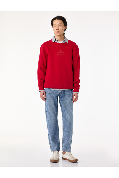 Koton Βαμβακερό τζιν παντελόνι κανονικής εφαρμογής με κανονική μέση και ίσια ...