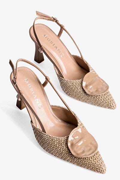 Mubiano Kadın Stiletto Toka Detaylı Sivri Burun Arkası Açık Topuklu Ayakkabı ...