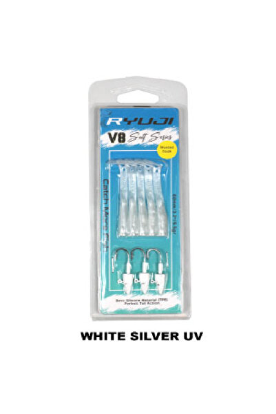 Oslo Ryuji V8 8cm 5.5gr White Silver Silikon Yem