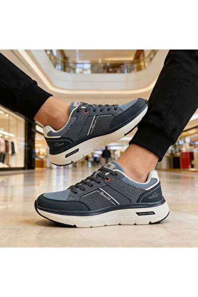 Tmall Pantofi sport bărbătești, din piele, B4061, albastru