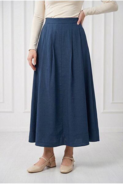 BENAHOLL Zelal Φούστα Τορτίλ με Κρυφή Τσέπη-PA210 Ναυτικό Μπλε