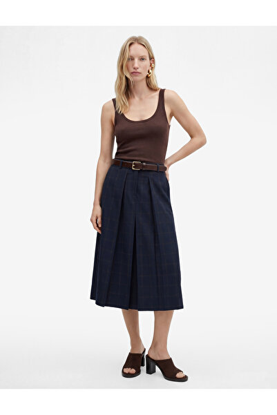 Koton Άνετη εφαρμογή, ψηλόμεση πλισέ μίντι φούστα σε γραμμή Α