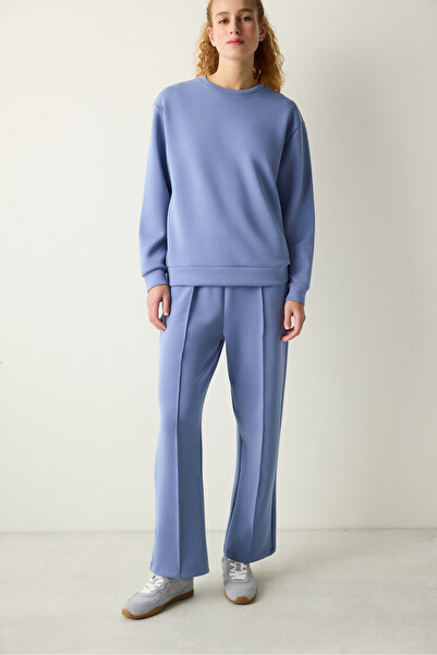 Penti Koyu Mavi Bisiklet Yaka Loose Fit Modal Sweatshirt