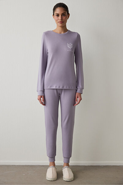 Penti Lila Follow Your Heart Boat Neck Thermal Effect Pajama Set