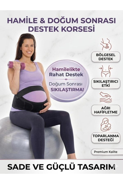 Ankaflex Ayarlanabilir Gebelik Göbek Bandı Hamile Koşma Yürüme Oturma için Ra...