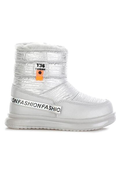 Twingo 9080 Ασημένιες μπότες για κορίτσια με επένδυση από γούνα