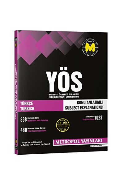 Metropol Yayınları TR-YÖS TÜRKÇE (KONU ANLATIMLI-ÖRNEK ÇÖZÜMLÜ)