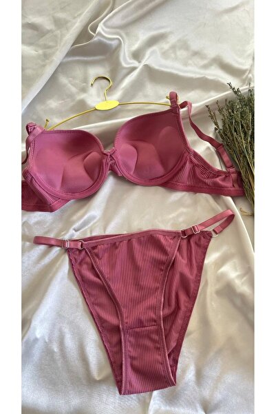 NİVENE Σετ σουτιέν με διπλή ενίσχυση και διπλή επένδυση Dusty Rose