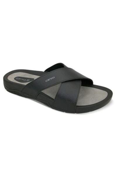 Ceyo 9877I Black Orthopedic Men's Slippers