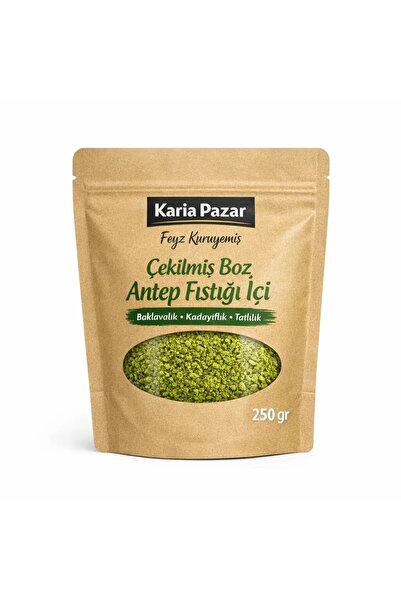 Karia Çekilmiş Boz Antep Fıstığı İçi Baklavalık Kadayıflık Tatlılık 250 g