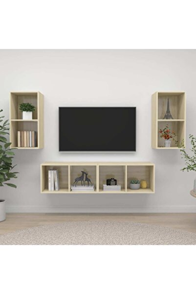 Concept Dulapuri TV montate pe perete, 4 buc., stejar sonoma, PAL