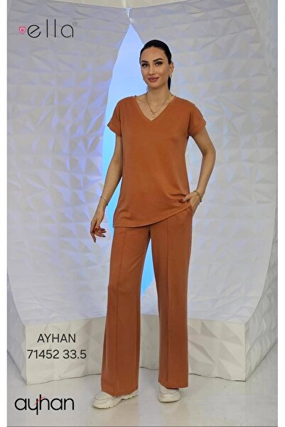 AYHAN Σετ παντελονιού από ύφασμα Modal με ραμμένες τσέπες στο πλάι