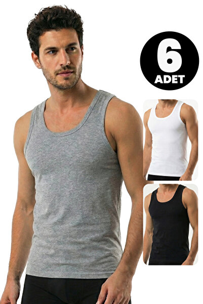 Öts 6 قطع قمصان داخلية رجالية (100% قطن)