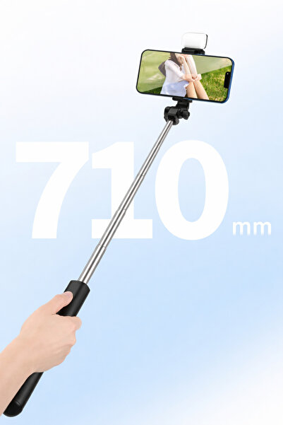 OEM Selfie Stick R1S cu Lumină LED, Bluetooth, Trepied, Telecomandă, pentru L...