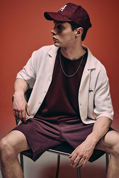 DeFacto Boxy Fit Apaş Collar Combed Cotton Short Sleeve Shirt G4139Ax26Sm