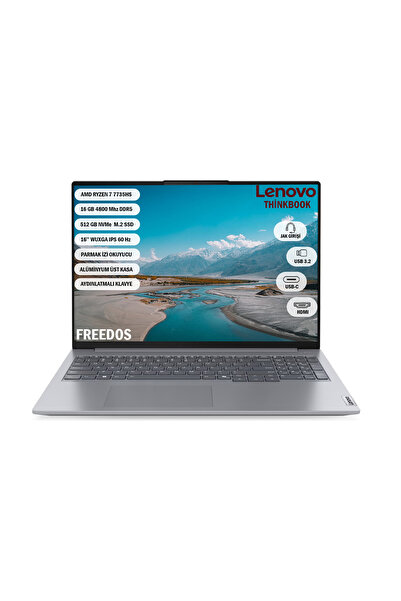 LENOVO THİNKBOOK 16 G7 ARP AMD RYZEN 7 7735H 16GB 512GB 16''WUXGA IPS FREEDOS...