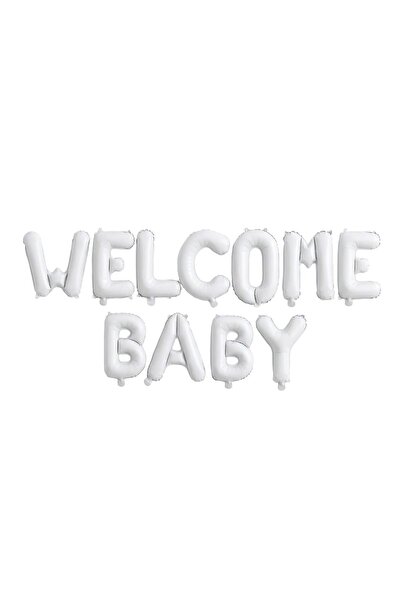 Flippy Set Baloane Flippy, Figurine Litere, Welcome Baby, 40 cm, Pai inclus,U...