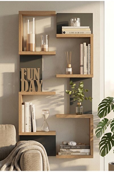 Yurudesign Shelf 22 Duvar Rafı Sepet-Antrasit WL22-SA