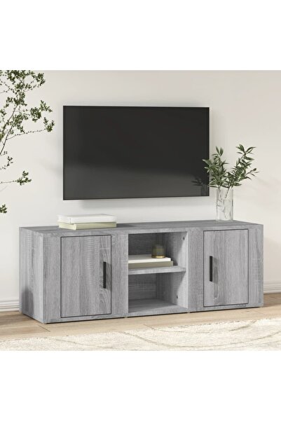 Concept Comodă TV, gri sonoma, 100x31,5x35 cm, lemn prelucrat
