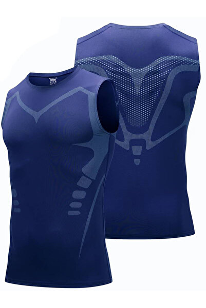 GHASSY CO Ghassy Co. Ανδρική γυμναστική - Αμάνικο αθλητικό μπλουζάκι γρήγορου...