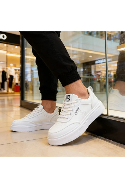 Tmall Pantofi sport bărbătești, din piele, B4058, alb