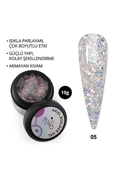 MOMO professional Ariel Builder Gel, Nail Art için Protez Tırnak Jeli No.05, ...