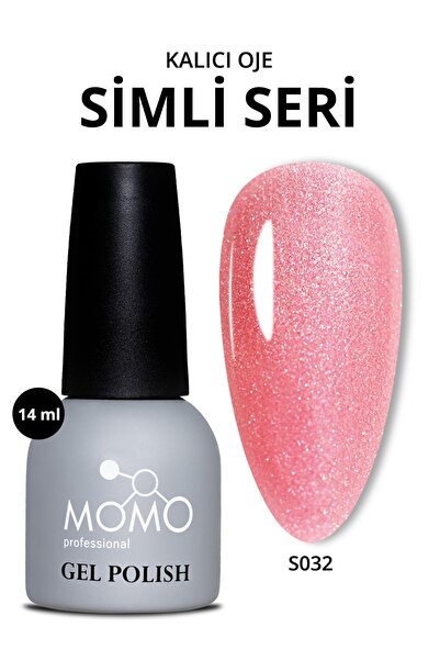 MOMO professional Kalıcı Oje S032, Simli Karanfil Pembesi, 14 ml