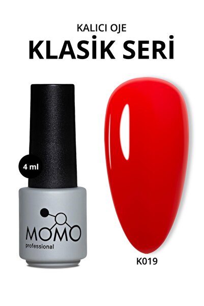 MOMO professional Kalıcı Oje K019, Koyu Kırmızı, 4 ml
