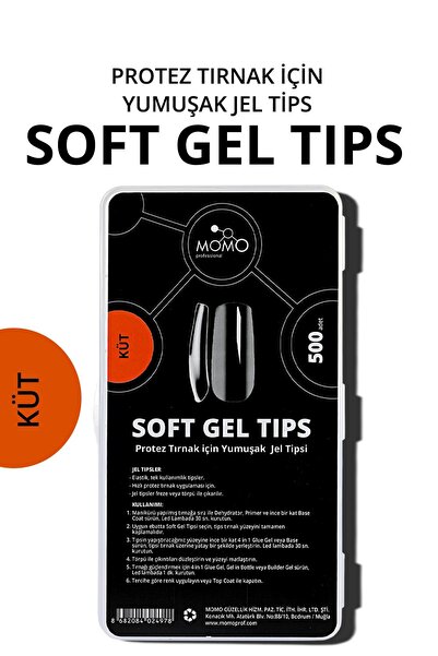 MOMO professional Tırnak Soft Gel Tips 500 Ad. (Küt)
