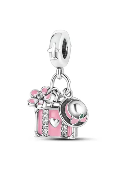 Fubena Pembe Valiz , Papatya Ve Şapka Sallantılı Charm